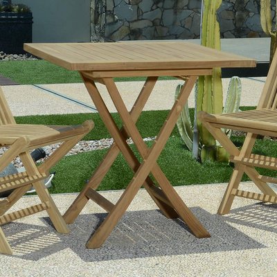 Table pliante carrée en teck massif Gap 75 cm TECK ATTITUDE