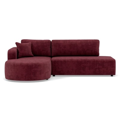 Canapé angle gauche convertible velours texturé, MIRO LISA DESIGN