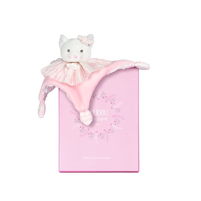 Doudou plat Les Chouchoux 20 cm Chat DOUDOU ET COMPAGNIE