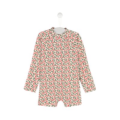 Maillot de bain combinaison manches longues imprimé BOUT'CHOU