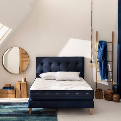Ensemble matelas ressorts et mémoire de forme, sommier, pieds et tête de lit Rêve 500 SOMEO