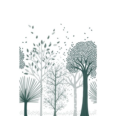 Papier peint panoramique arbres M. FOX LILIPINSO
