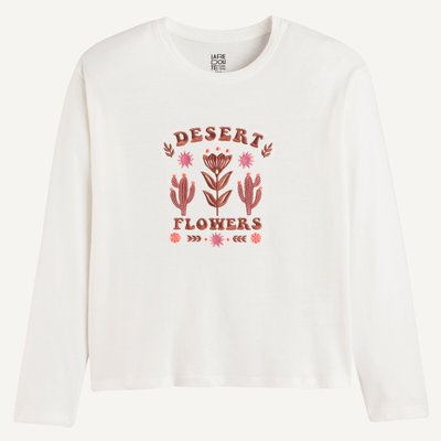 T-shirt manches longues brodé LA REDOUTE COLLECTIONS