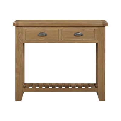 Console d'entrée 2 tiroirs en bois de chêne VALMONT PIER IMPORT