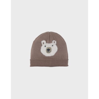 Bonnet en tricot avec motif ours NOUKIE'S