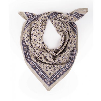 Grand Foulard en coton imprimé BENGAL BINDI ATELIER