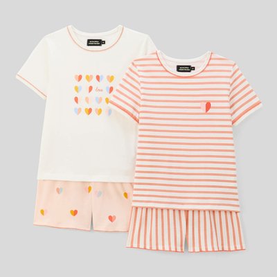 Lot de 2 pyjamas shorts imprimé en jersey coton BIO GOTS MONOPRIX