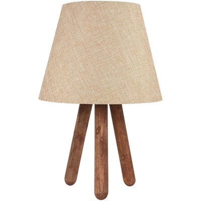 Lampe à poser en bois et tissu Carla HANAH HOME