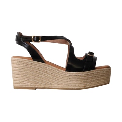 Sandales Compensées Cuir Napolie EMILIE KARSTON