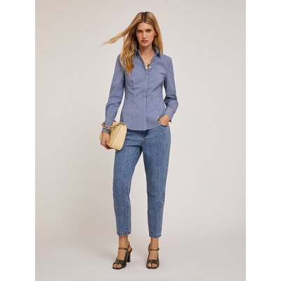 Chemise rayée en popeline de coton mélangé stretch MOTIVI