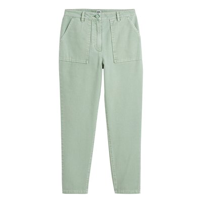 Cotton Cigarette Trousers, Length 26.5" LA REDOUTE COLLECTIONS