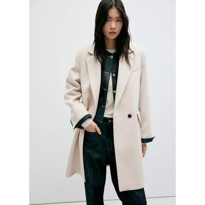 Manteau en laine à double boutonnage MANGO