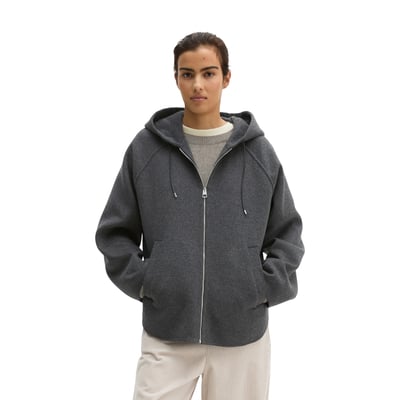 Veste à capuche en laine relaxed en double face mélangée de haute qualité MARC O'POLO