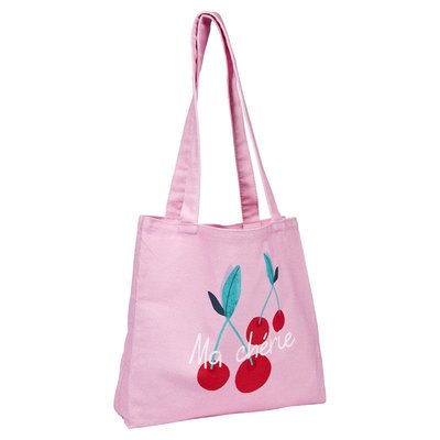 Tote bag en coton imprimé MA CHÉRIE DRAEGER PARIS