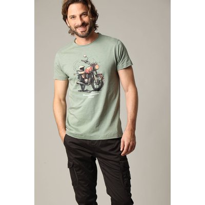 T-shirt classique en jersey de coton avec imprimé moto KINAN DEELUXE