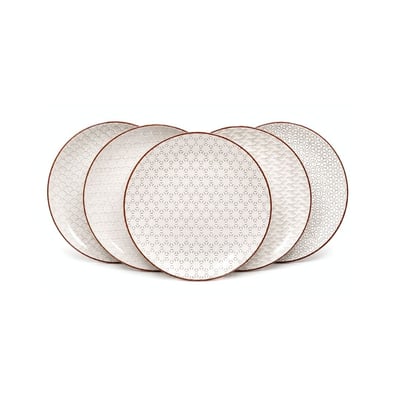 Lot de 6 petites assiettes à dessert, SLOW ARTIME