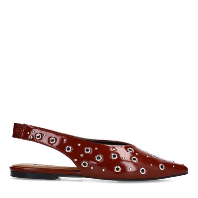 Slingbacks en cuir avec clous SACHA
