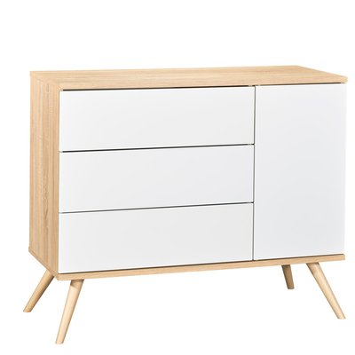 Commode 1 porte 3 tiroirs en bois SAUTHON