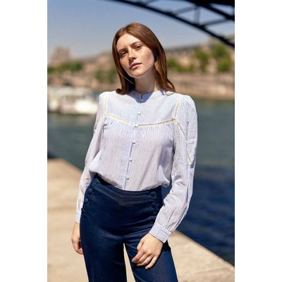 Blouse manches longues col mao imprimé rayures BAYEN LA PETITE ETOILE