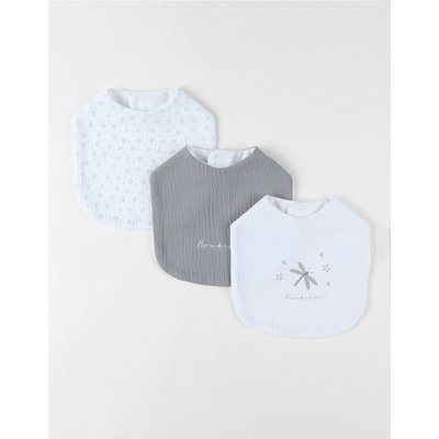 Set de 3 bavoirs imprimé floral en mousseline, NOUKIE'S