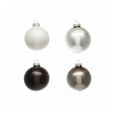 Set de 12 boules de noël décoratives en verre D6 NOËL SIA DECO