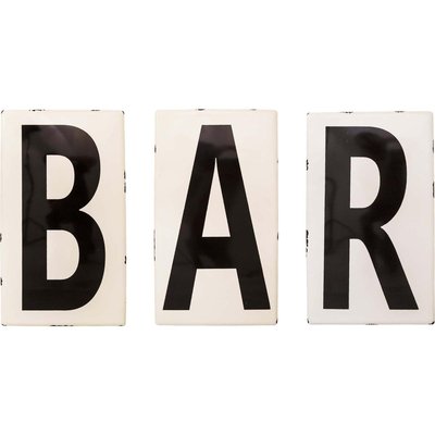 Lettres en métal émaillé Bar ANTIC LINE CRÉATIONS