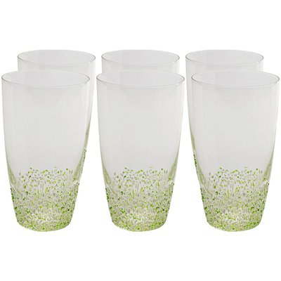 Lot de 6 verres à eau, CONFETTI KARE DESIGN