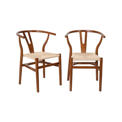 Chaise vintage bois de hêtre et cordes (lot de 2) CECILE SWEEEK
