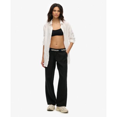 Pantalon en lin à cordon de serrage SUPERDRY