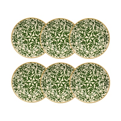 Lot de 6 assiettes creuses à motif en grès 20cm, HERACLEE NOVASTYL