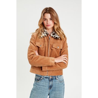 Veste velours col amovible CACHE CACHE