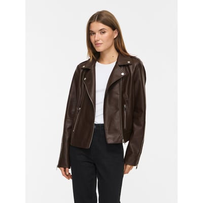 Blouson court zippé en simili VILA