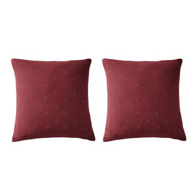 Lot de 2 taies d'oreillers brodées TERRE DE NUIT