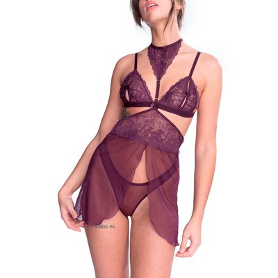Nuisette Ouverte Avec Choker Amovible DORCELSTORE