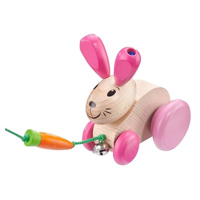 Hanna Hoppel lapin en bois à tirer SELECTA