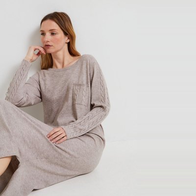 Chemise de nuit en maille avec détails torsadés MONOPRIX
