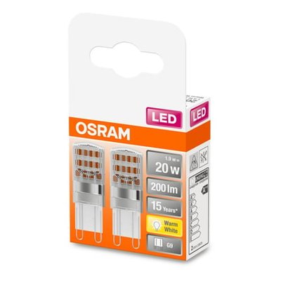 Boîte 2 Ampoules Led Capsule Dépoli G9 1.9w=20 Chaud OSRAM