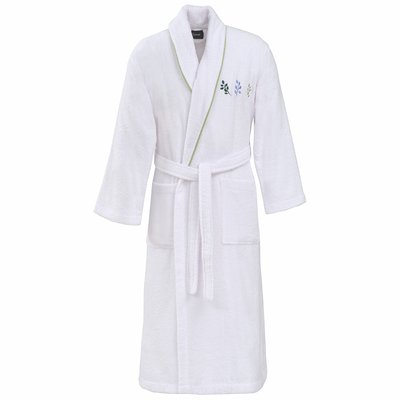 Peignoir brodé col châle 420 g/m² BARBARA SENSEI MAISON
