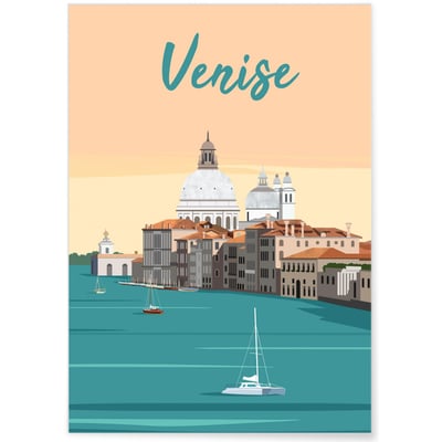 Affiche ville Venise 2 L'AFFICHERIE