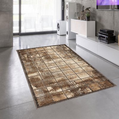 Tapis salon et chambre tissé motif géométrique NATACT 1 UN AMOUR DE TAPIS