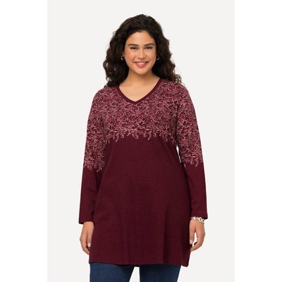 T-shirt long en A à col en V et ULLA POPKEN