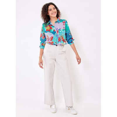 Pantalon droit coton épais uni LINE LA FIANCÉE