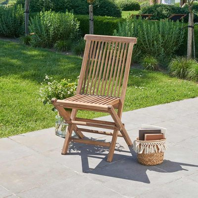 Chaise de jardin en teck huilé massif pliante BALI BERAH GETAH