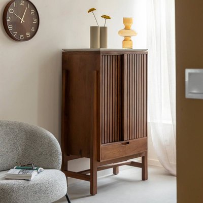Armoire en bois d'acacia et terrazzo  KAELIS MADE IN MEUBLES 