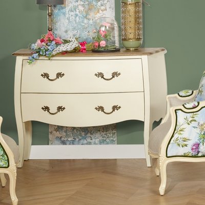 Commode 2 tiroirs plateau chêne AQUITAINE ROBIN DES BOIS