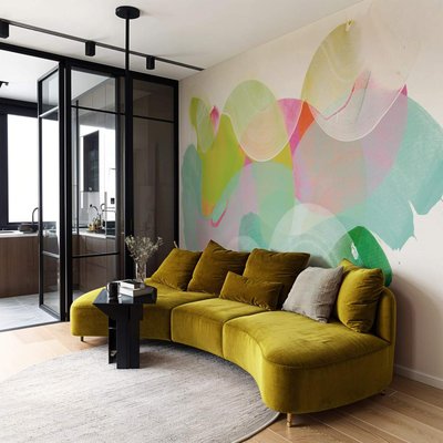 Papier peint panoramique et design d'une oeuvre d'art - 85x260 cm (l x h) LA TOUCHE ORIGINALE