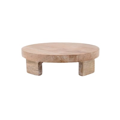 Plateau rond en bois sur pieds 25cm ORNAMI