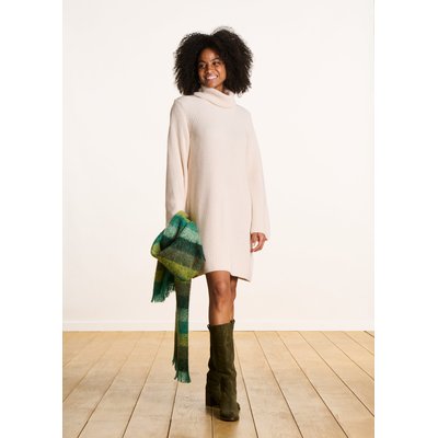 Robe courte en maille à col roulé LA FEE MARABOUTEE