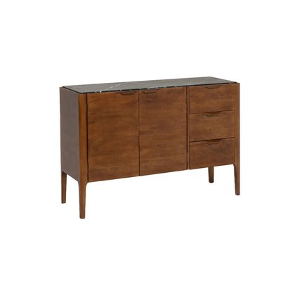 Buffet en bois de manguier et marbre noir  ROCH MADE IN MEUBLES 