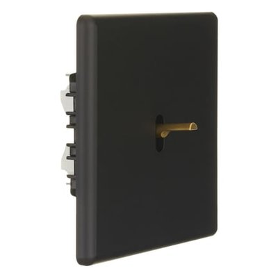 Interrupteur Simple Va-et-vient Hitera Soft Touch Noir MODELEC